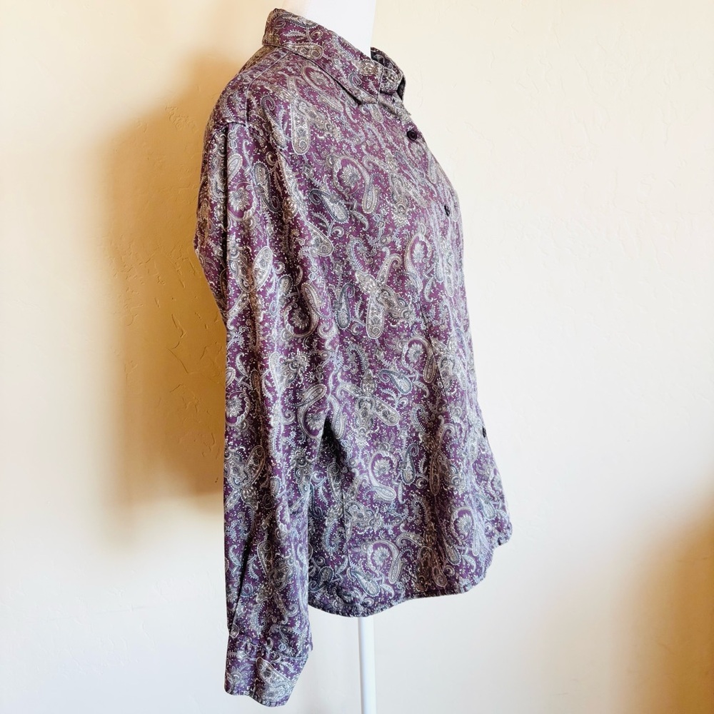 Vintage 1990’s Paisley Button Down Collard Shirt - Picture 2 of 10